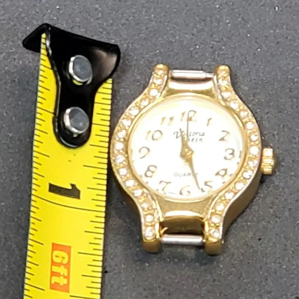 Victoria Rhein Japan Movt Quartz Watch Face Clear Rhinestone Working 1